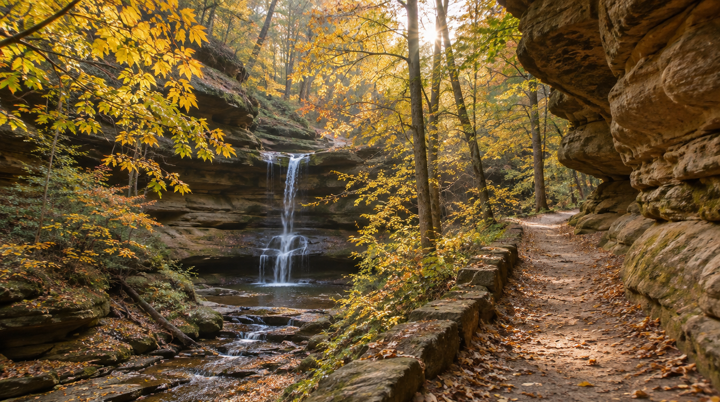 Sandstone canyon at Starved Rock State Park